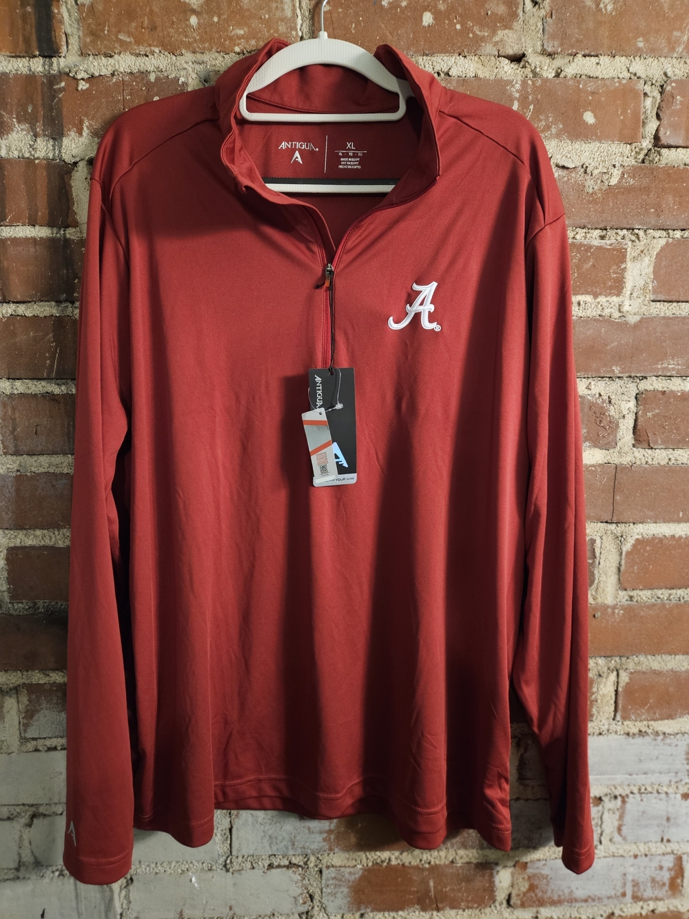 Antigua Men's Alabama Crimson 1/4 Zip Pullover - Red